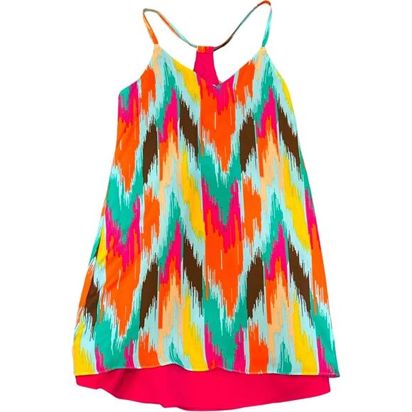 Judith March Rainbow Safari Falls Sleeveless Dress - M - Picture 2 of 12